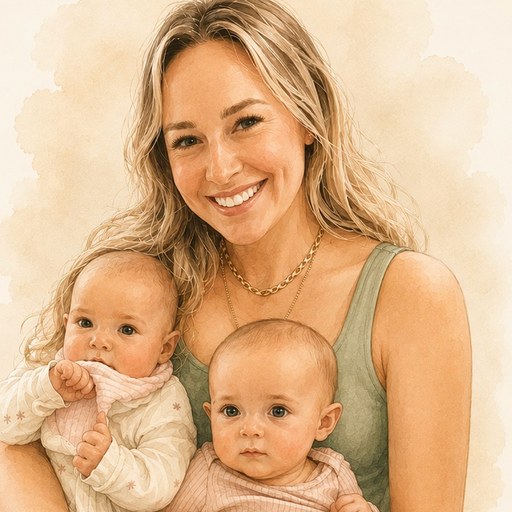 Karli, founder of GoochieGoo, with her babies